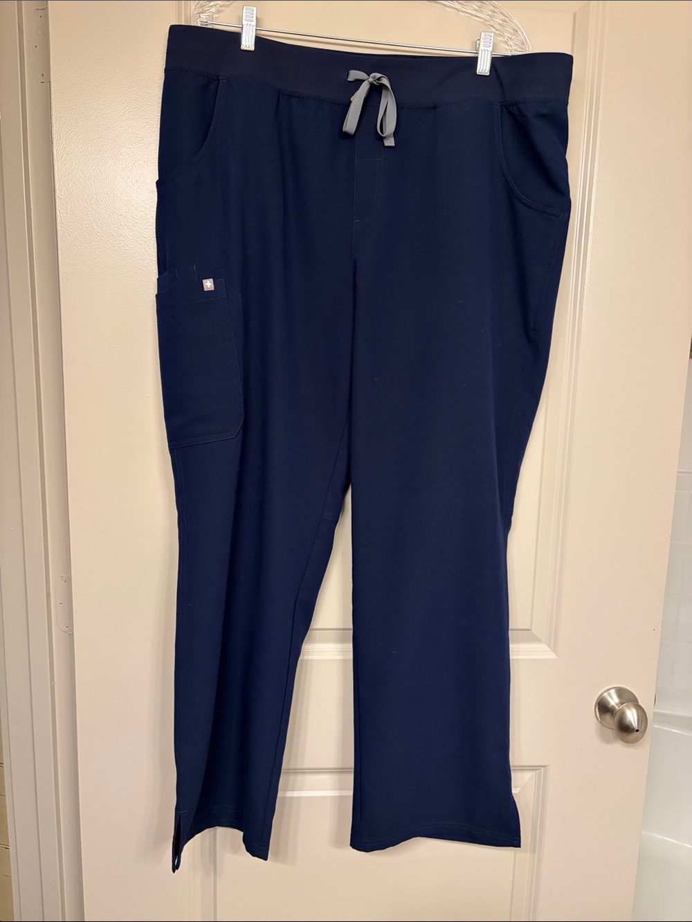Figs Navy Drawstring Pocket Scrub Pants